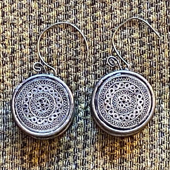 Unique Tribal Gauge Earrings Silver Handmade - Picture 4 of 10